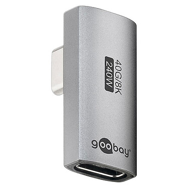 Goobay Adattatore da USB-C Maschio a USB-C Femmina Verticale Rotante a 90°.