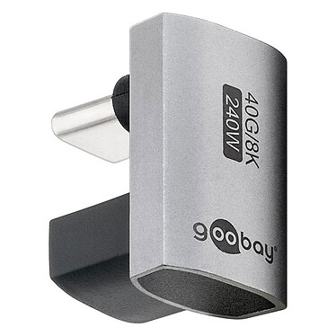 Adaptador USB-C macho a USB-C hembra de 180° en forma de U Goobay.