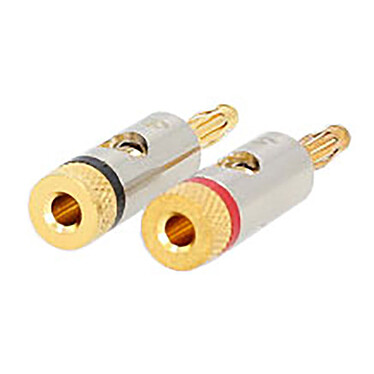 Review Nedis Set of 2 Gold Plated Banana Connectors .