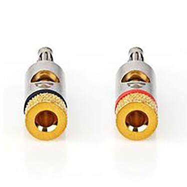 Buy Nedis Set of 2 Gold Plated Banana Connectors .