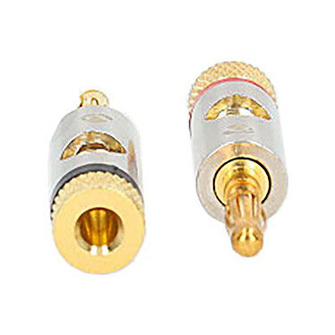 cheap Nedis Set of 2 Gold Plated Banana Connectors .