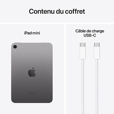 Apple iPad mini (2024) 512 Go Wi-Fi Gris Sidéral pas cher