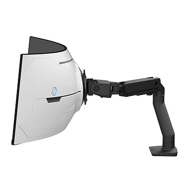 Ergotron HX desk arm with VHD pivot for ultra-wide curved screens - Black .