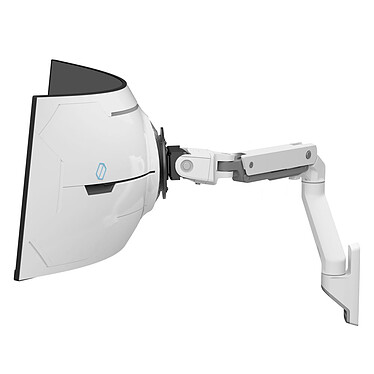 Ergotron HX wall arm with VHD pivot for ultra-wide curved screens - White .