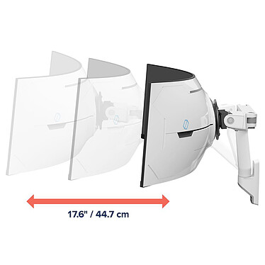 Acquista Braccio a parete Ergotron HX con perno VHD per schermi curvi ultra larghi - Bianco .