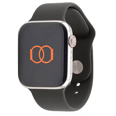 Pulsera deportiva de fluoroelastómero Negro 46 / 49 mm.