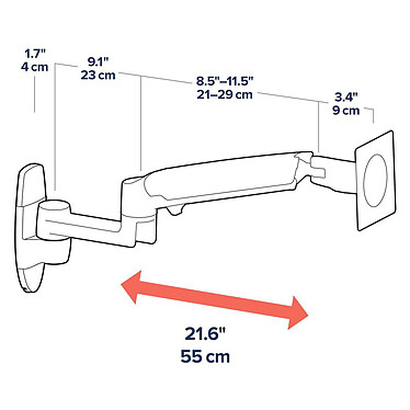 Acquista Ergotron Braccio a parete per schermo LX (bianco)[LDLCCONTEXT:Questo braccio a parete ottimizza il comfort visivo di ogni utente e riduce l'affaticamento degli occhi e i dolori alla schiena e al collo. Riposiziona i tuoi schermi LCD con un solo tocco: in alto, in basso, in avanti, all'indietro. Il b