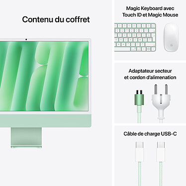 Apple iMac M4 (2024) 24" 24 Go 512 Go Vert (MD2Q4FN/A) pas cher