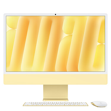 Apple iMac M4 (2024) 24" 16 Go 512 Go Jaune (Z1E3-512GB-MKPN-LAN)