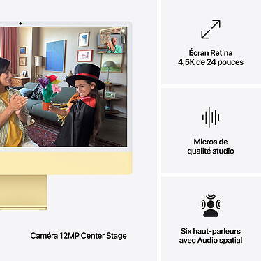 Acheter Apple iMac M4 (2024) 24" 24 Go 512 Go Jaune (Z1E3-24GB-512GB-MKPN-LAN)