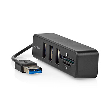 Avis Nedis USB 2.0 Hub 3 Ports USB-A + Lecteur carte (micro)SD