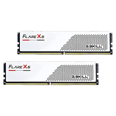 AMD G.Skill Flare Serie X5 Perfil Bajo 32 GB (2x 16 GB) DDR5 6400 MHz CL32 - Blanco .