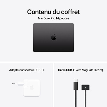 Apple MacBook Pro M4 Pro 14" Noir sidéral 24 Go/512 Go (MX2H3FN/A-QWERTY-UK) pas cher