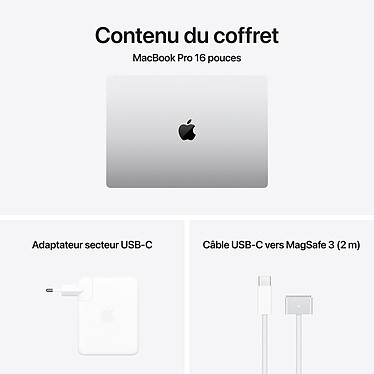 Apple MacBook Pro M4 Pro 16" Argent 48 Go/2 To (MX2U3FN/A-2TB) pas cher