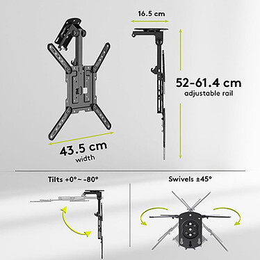 Avis Goobay Ceiling Mount M pour TV de 23" à 55" 