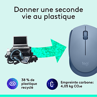 Logitech M171 Wireless Mouse (Bleu Gris) pas cher