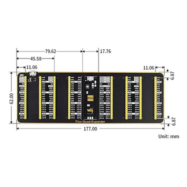 Waveshare Carte d'extension quadruple GPIO pas cher