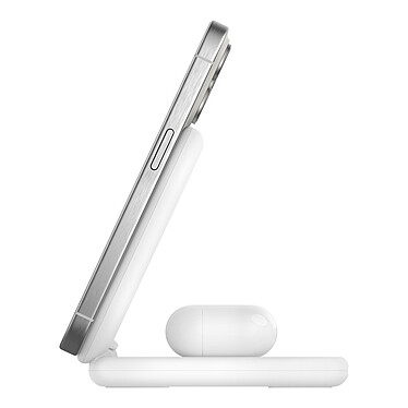 Avis Belkin Chargeur Magsafe Qi2 15 W pour Iphone Stand et Airpods 2 en 1 - Blanc