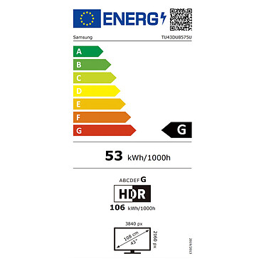 Samsung LED TU43DU8575U pas cher