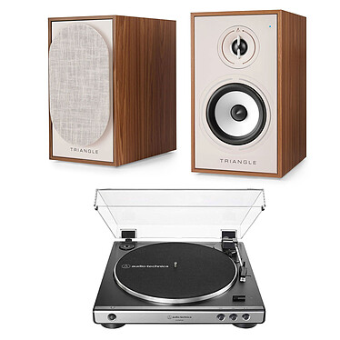 Triangle Borea BR02 CONNECT Oak + Audio-Technica AT-LP60XUSB Grey .