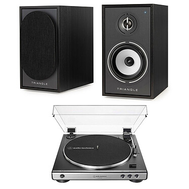 Triangle Borea BR02 CONNECT Negro + Audio-Technica AT-LP60XUSB Gris .