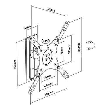 Acheter Goobay Caravan TV Mount 80 pour TV de 23" à 42" - Argent