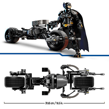 LEGO DC Batman 76273 La figurine de Batman à construire et la moto Bat-Pod pas cher