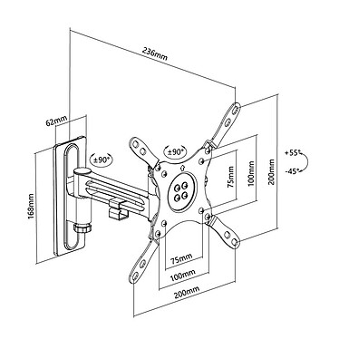 Acheter Goobay Caravan TV Mount 230 pour TV de 13" à 43" - Argent