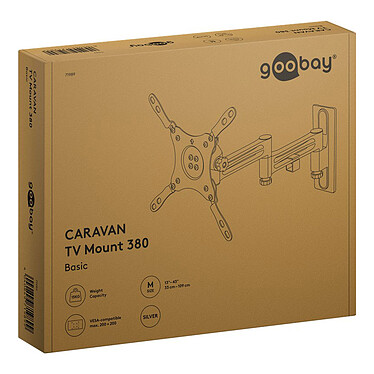 Goobay Caravan TV Mount 380 pour TV de 13" à 43" - Argent pas cher