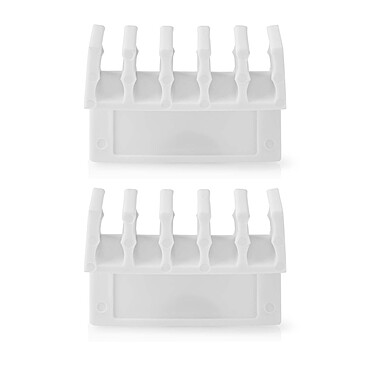 Nedis Set di 2 clip per cavi Click &amp; Go - 5 slot fino a 7,1 mm - Bianco .