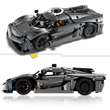 LEGO Technic 42173 Hypercar Koenigsegg Jesko Absolut grise pas cher