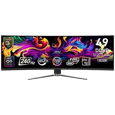 MSI 49" LED - MPG 491CQPX QD-OLED.