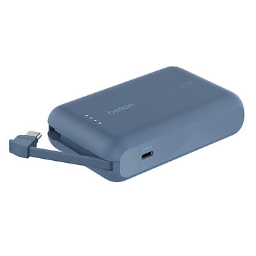 Belkin 10K 20W Batteria esterna con cavo USB-C integrato (Blu).