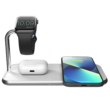 Avis ZENS Dual+ Watch Aluminium Wireless Charger (Blanc)