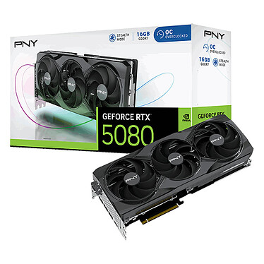 PNY GeForce RTX 5080 16GB Overclocked Triple Fan