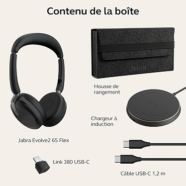 Jabra Evolve2 65 Flex Link380C MS Stéréo Noir pas cher