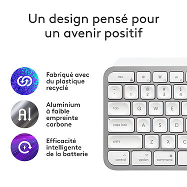 Logitech MX Keys S for Mac (Gris Pâle) pas cher