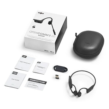 Shokz OpenComm2 UC (Noir) avec adaptateur sans fil USB-A pas cher