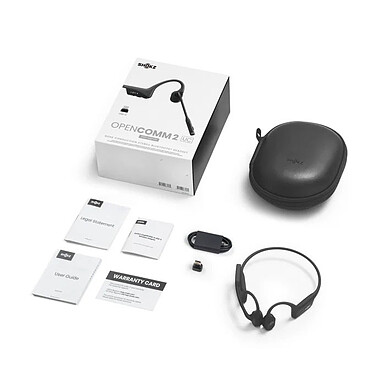 Shokz OpenComm2 UC (Noir) avec adaptateur sans fil USB-C pas cher