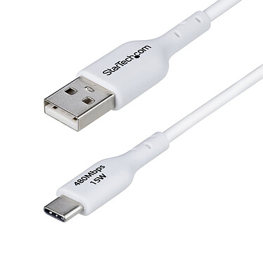 StarTech.com Câble USB-A vers USB-C 2.0 - 3A - 2 m - Blanc