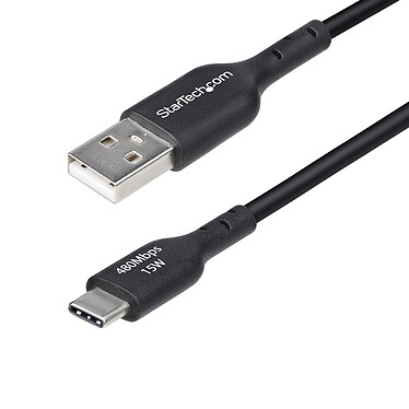 StarTech.com Câble USB-A vers USB-C 2.0 - 3A - 2 m - Noir