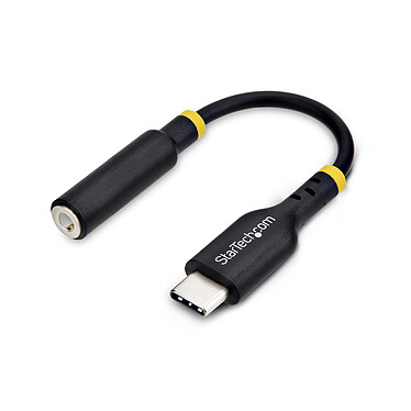 StarTech.com Adaptateur USB-C vers Jack 3.5 mm (M/F) - 0.14 m - Noir