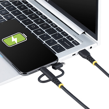 StarTech.com Câble 3-en-1 USB-A vers micro USB / USB-C / Lightning (1 m) pas cher