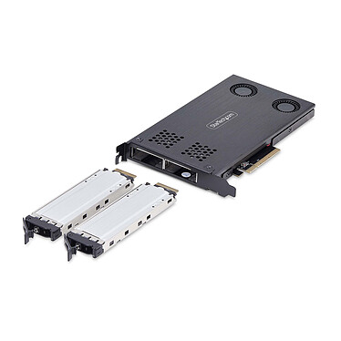 Avis StarTech.com Double baie amovible pour 2 SSD M.2 NVMe vers PCIe x8