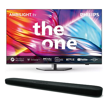 Philips The One 65PUS8909/12 + Yamaha SR-B20A Noir