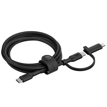 Belkin Boost Charge Pro Câble 2-en-1 USB-C et Lightning (Noir)