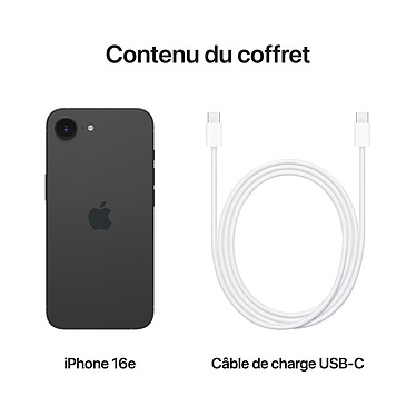 Apple iPhone 16e 128 Go Noir pas cher