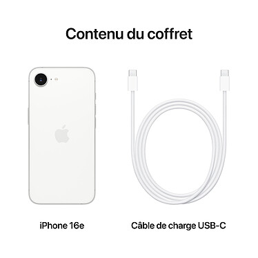 Apple iPhone 16e 256 Go Blanc pas cher