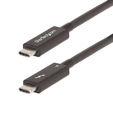 StarTech.com Câble Thunderbolt 4 (40 Gb/s) USB-C - Compatible Thunderbolt, USB et DisplayPort - PowerDelivery 100 W - M/M - 1 m - Noir