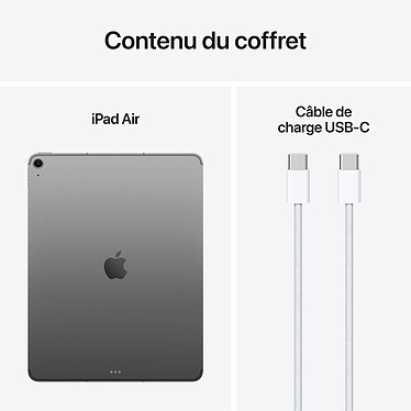 Apple iPad Air M3 13 pouces (2025) Wi-Fi 128 Go Gris Sidéral pas cher